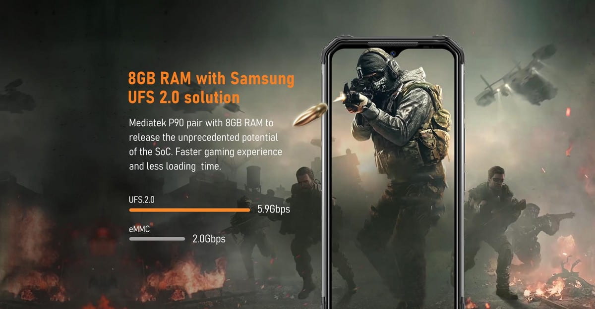 Память смартфона Doogee S95 Pro Doogee S95 Pro - оперативная и флэш память