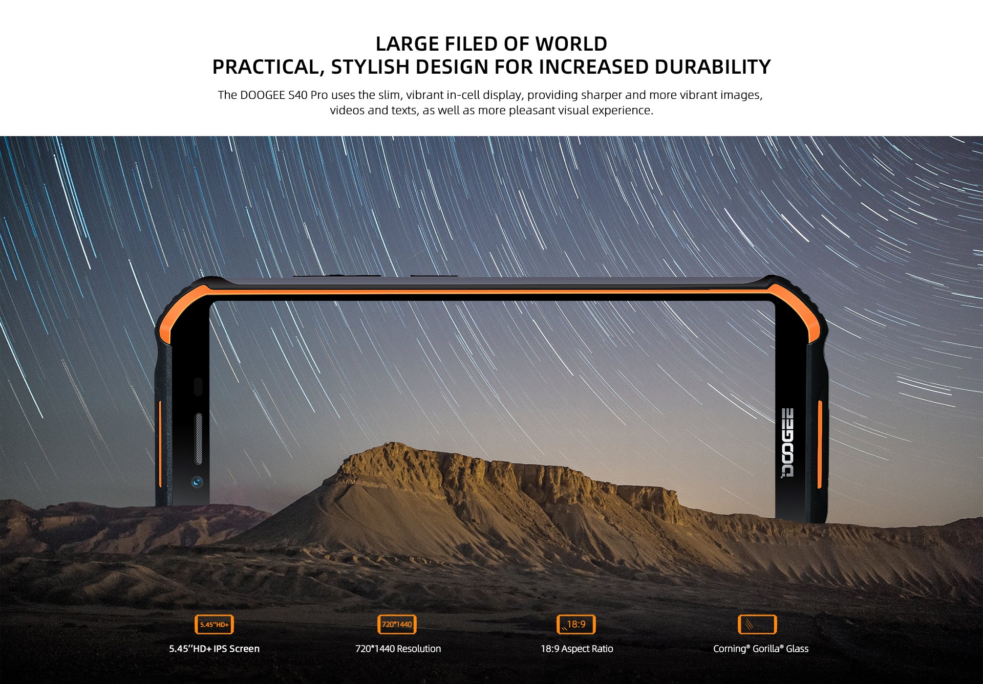 Doogee S40 Pro - экран