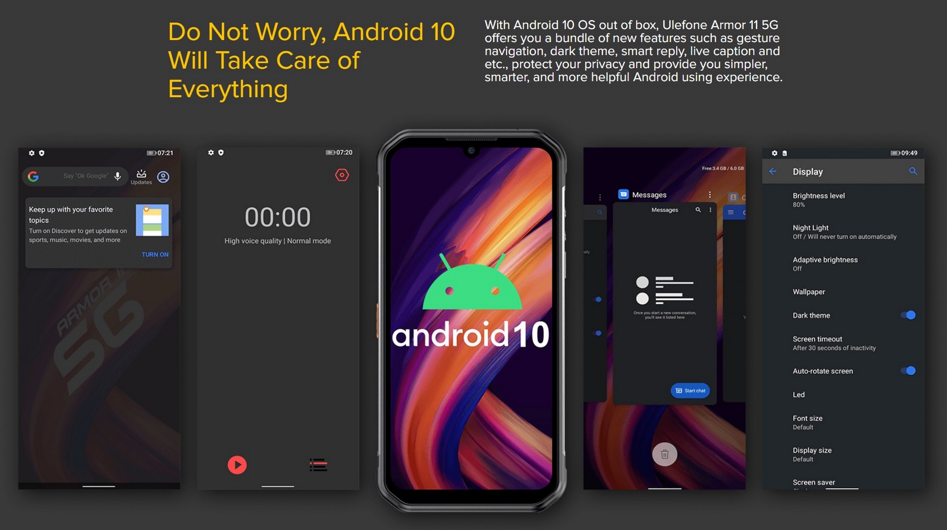 Операционная система Android 10 на смартфоне Ulefone Armor 11 Ulefone Armor 11 - Android 10